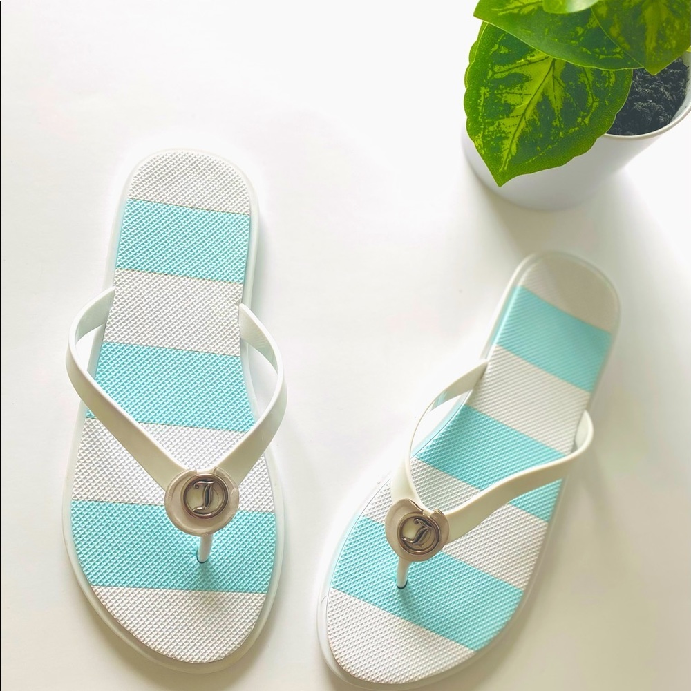 White Strip Sandals